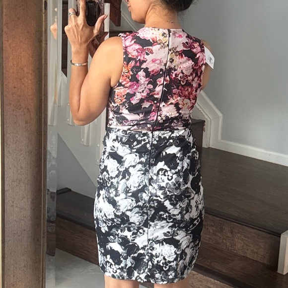 Topshop Floral Contrast Mini Dress - Picture 5 of 10